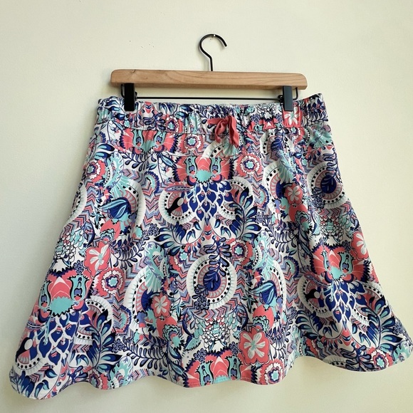 T by Talbots Summer Sporty Athletic Breathable Elastic Waist Skort Paisley M - Picture 1 of 12